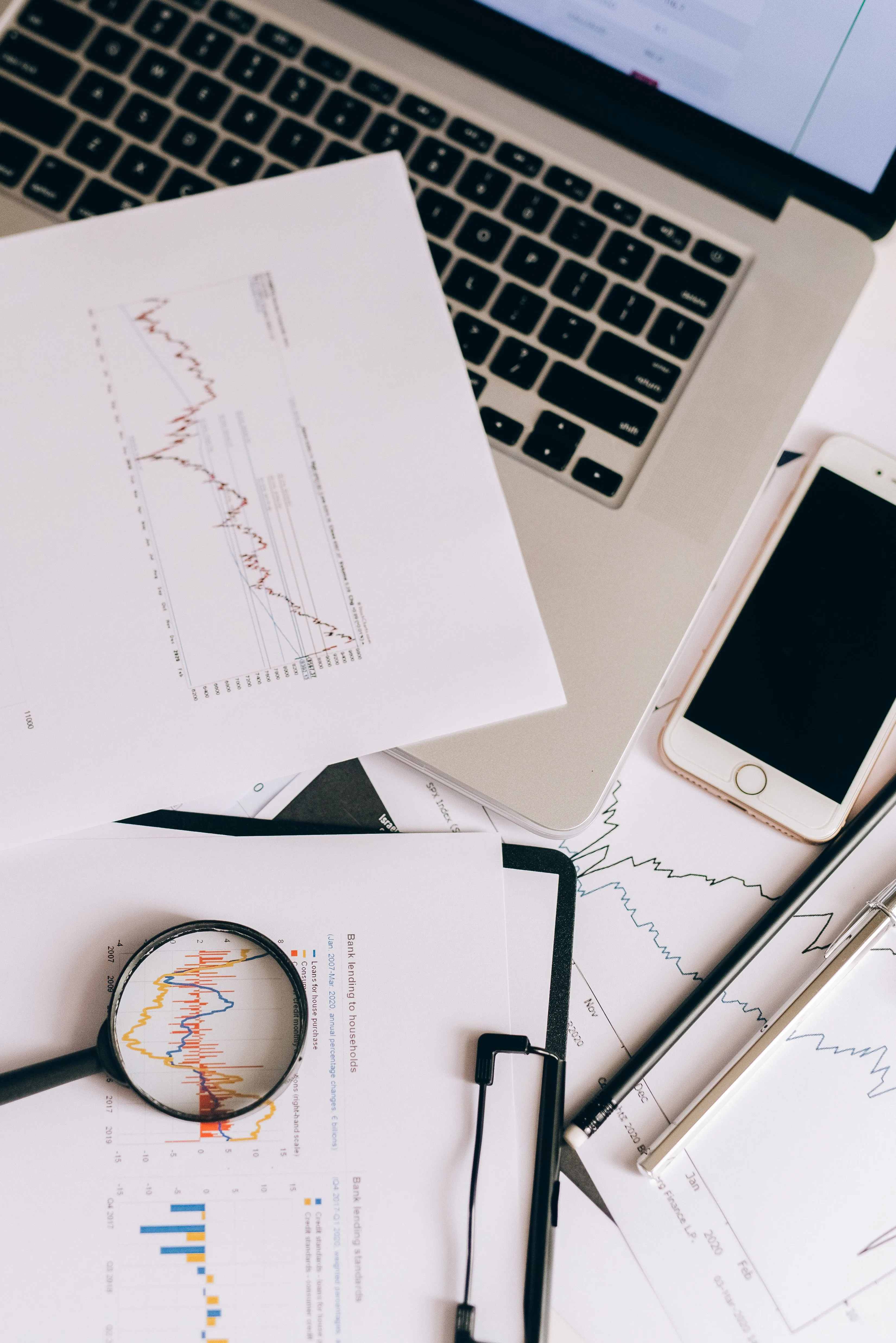 Accountant reviewing financial documents for High Wycombe client