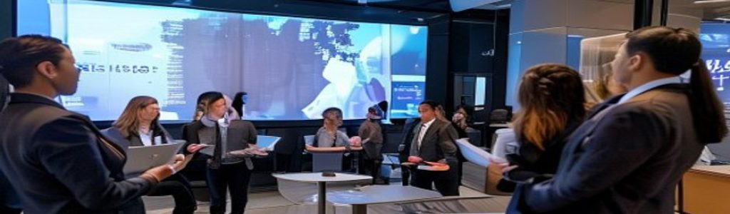 Illustration of accountants engaging with a gamified training platform