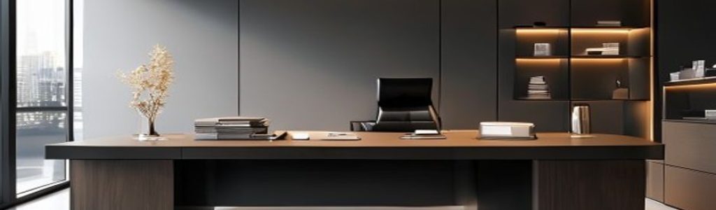 Illustration of a business owner reviewing financial decisions